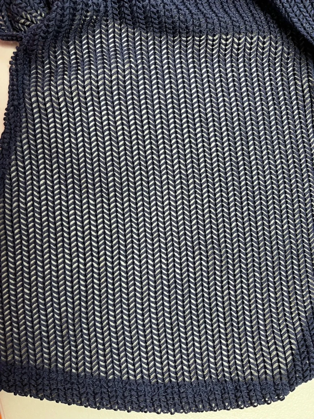 Notations Navy Open-Front Long Open Knit Cardigan